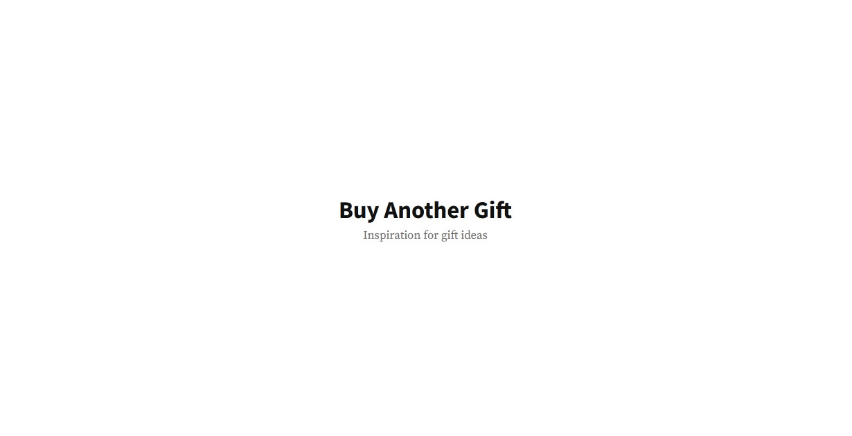 Buy Another Gift