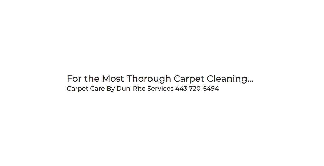 Carpet Care By Dunrite Services