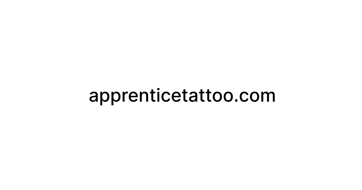 Rorschach Tattoo Apprenticeship Program