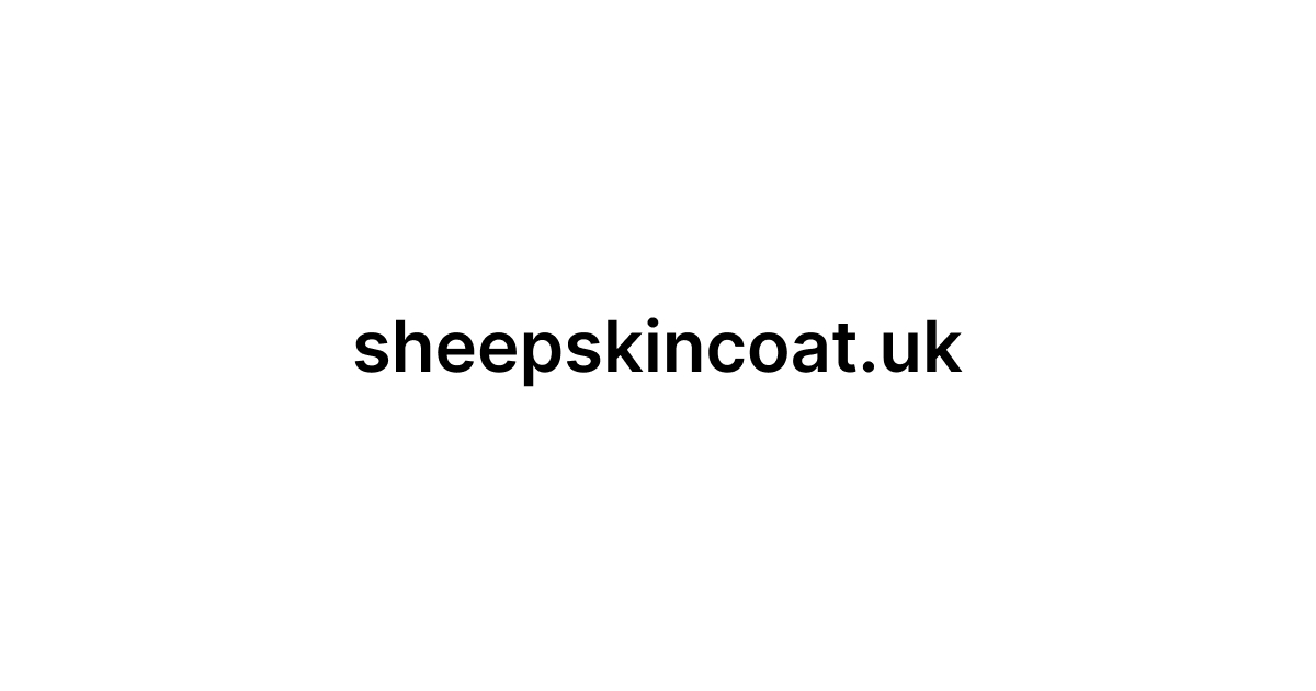 Sheepskin Coat UK