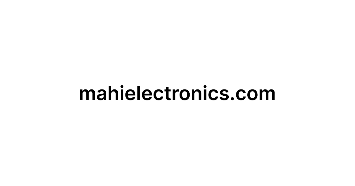 Mahi electronics I