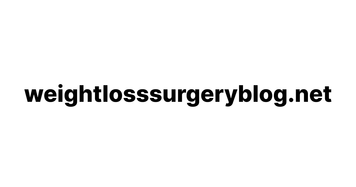 Weight Loss Surgery Bog