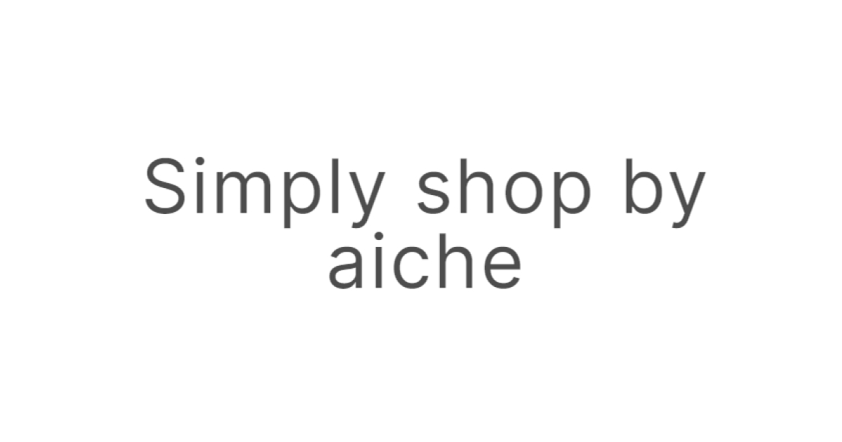 Simply shop by aiche