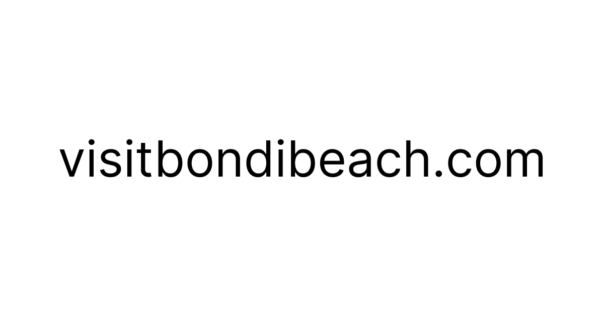 Visit Bondi Beach