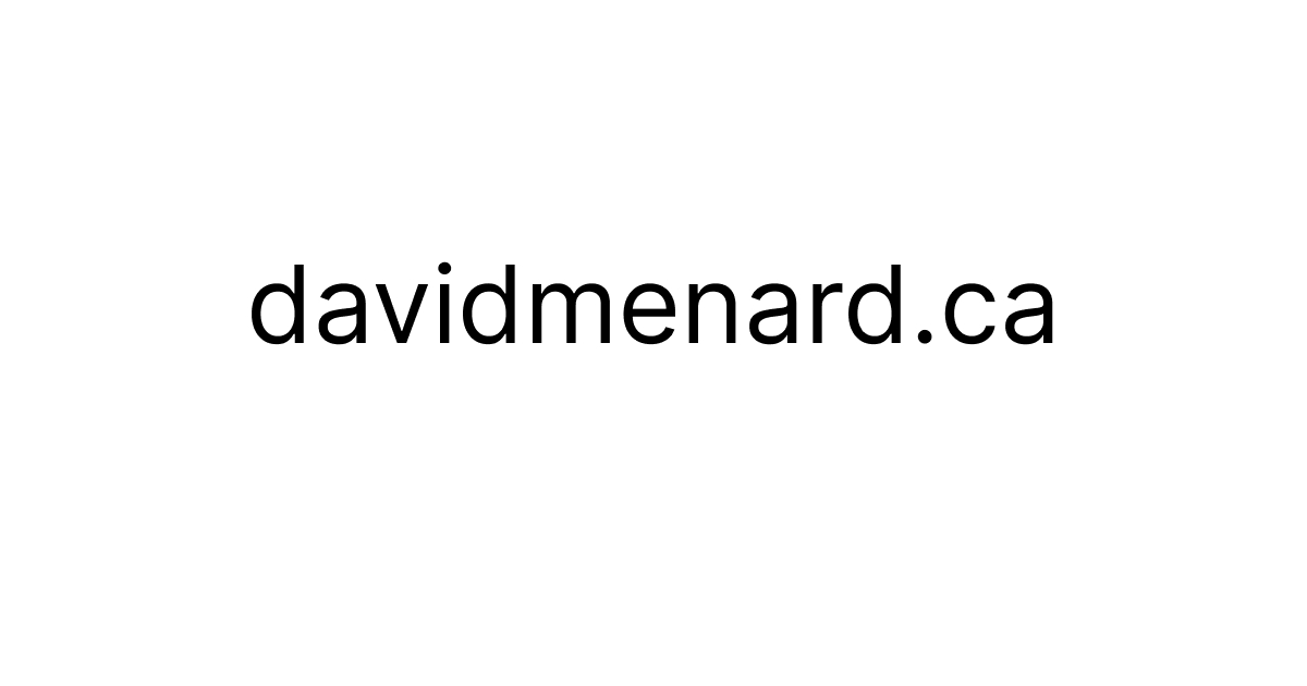David Menard assurance