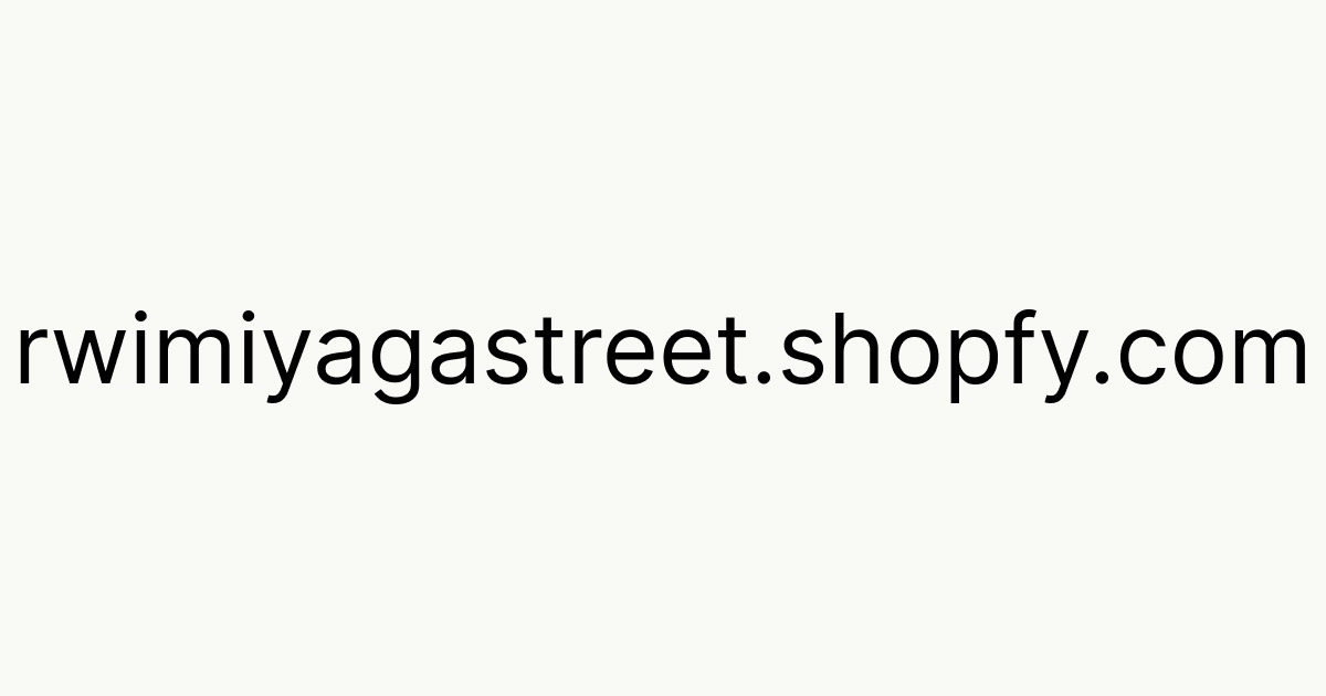 Rwimiyagastreetboyz