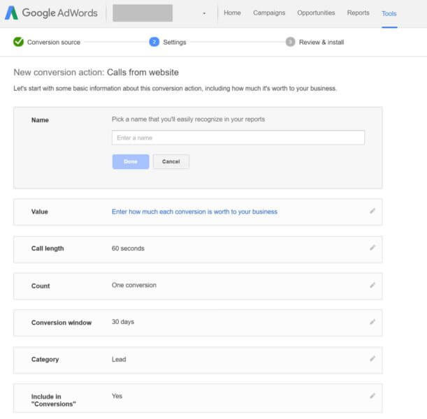 Google Ads conversion tracking