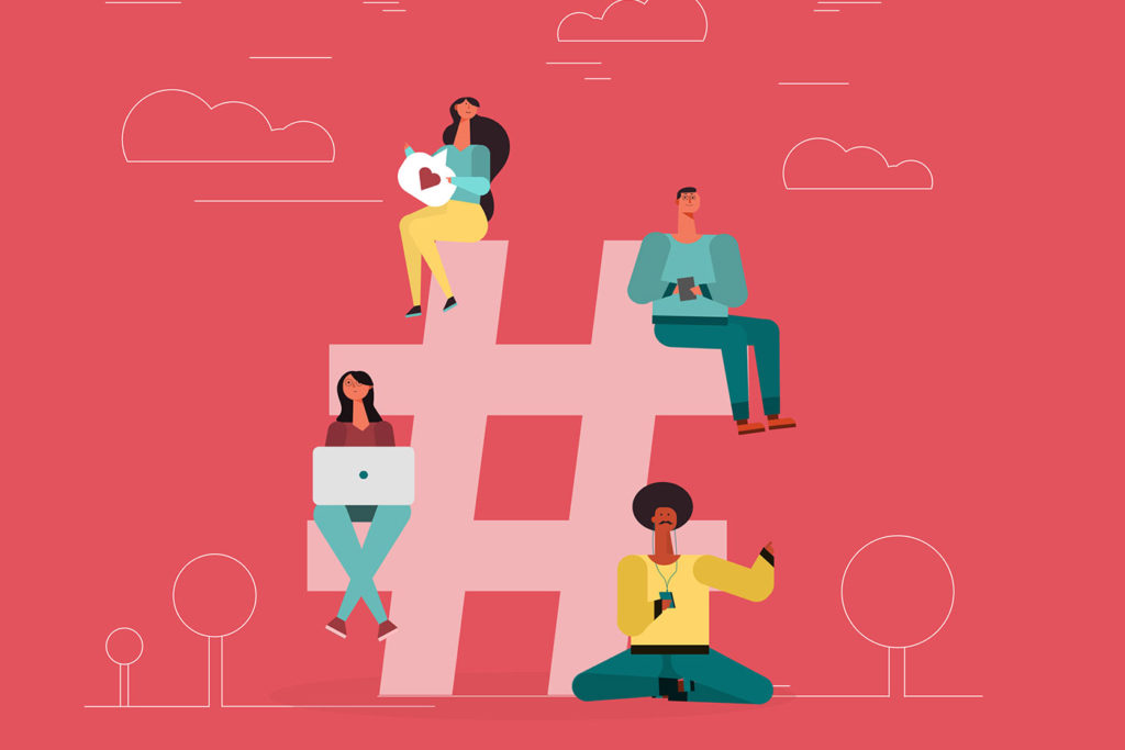 Illustration of an Instagram following viewer showing audience growth and engagement tracking